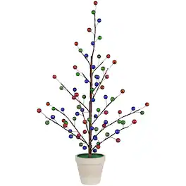 Northlight - Glittered Ball Ornament Artificial Christmas Tree - Unlit - 24" - Multi