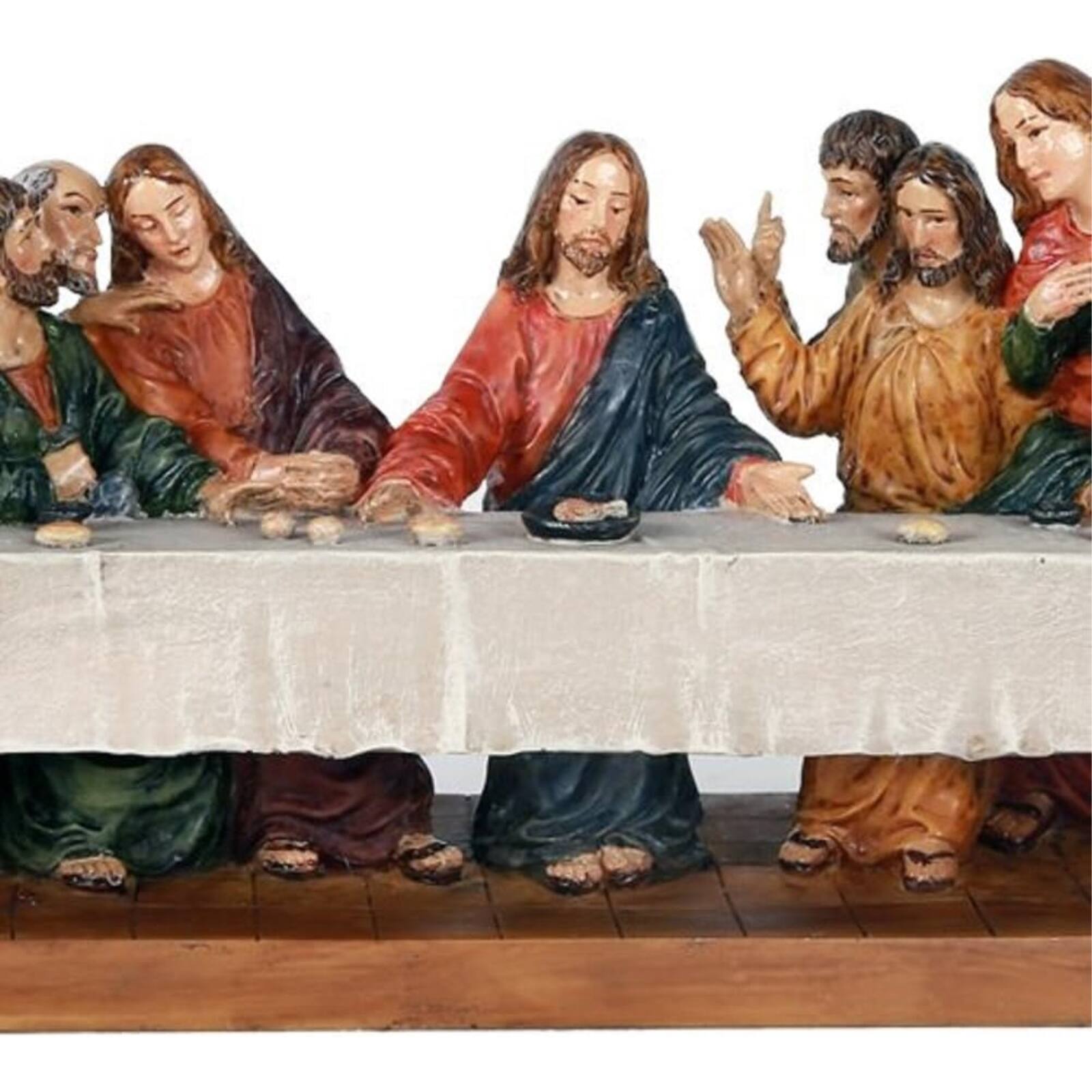 Angle. Pacific Trading - The Last Supper Da Vinci Inspiration Tabeltop Figurine Decorative Gift 12 inch L.