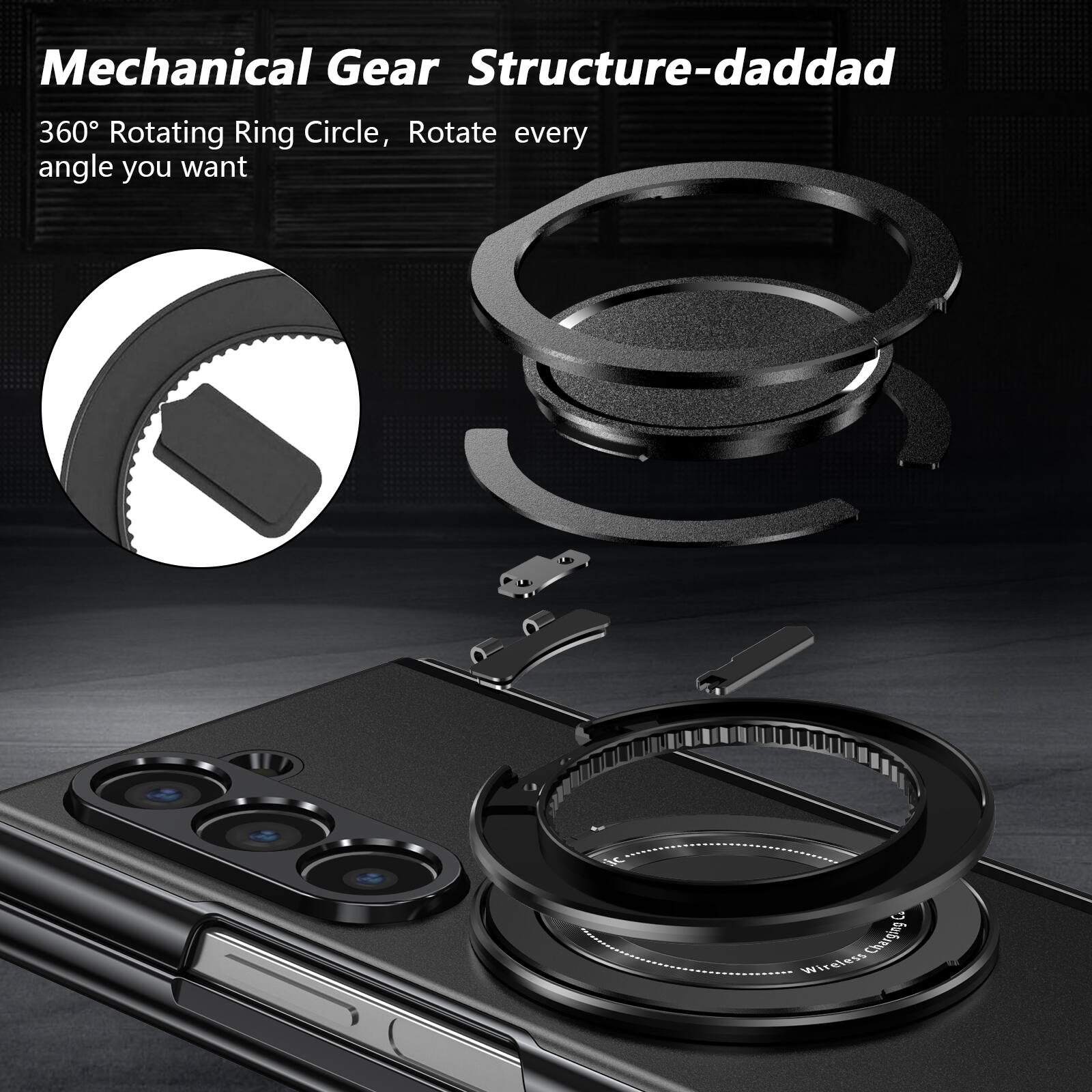 Mechanical Gear Structure-daddad

360° Rotating Ring Circle, Rotate every angle you want