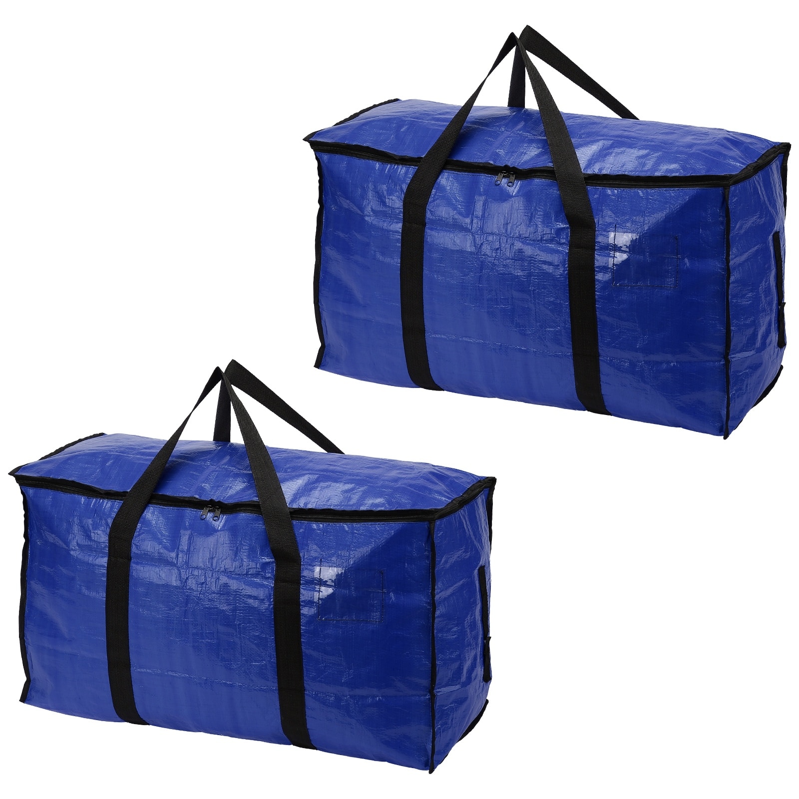 Unique Bargains - 2pcs Large Moving Bags 27x11.4x15 Inch Foldable Heavy Duty Waterproof Storage Totes with Zipper and Handle for Home - Blue price history on PriceWatchPro