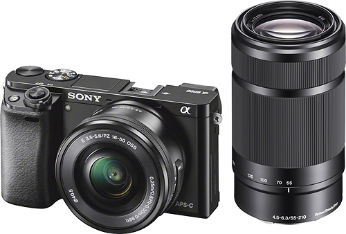 New Sony Alpha a6000 Mirrorless Digital Camera w/ 16-50mm + 55-210mm Lenses