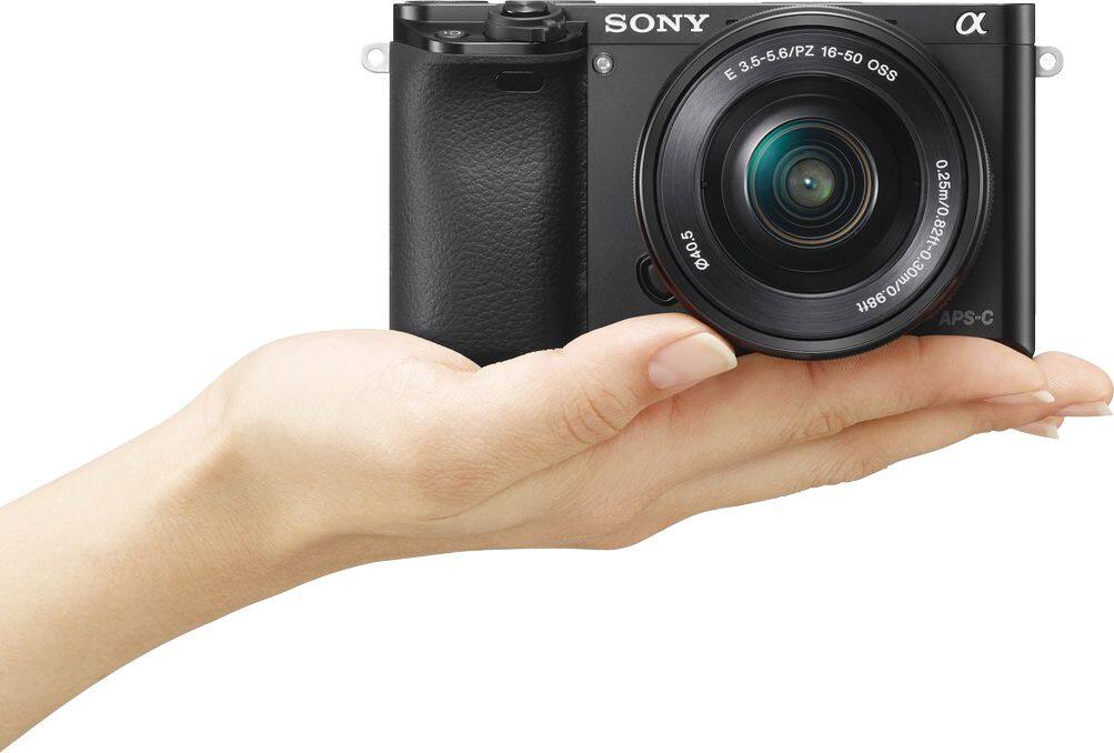 Alt View 17. Sony - Alpha a6000 Mirrorless Camera Two Lens Kit with 16-50mm and 55-210mm Lenses - Black.
