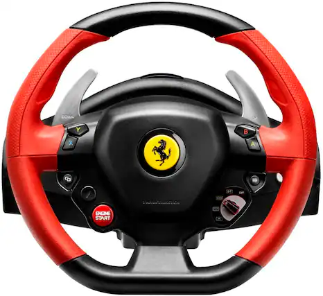 Front. Thrustmaster - Ferrari 458 Spider Racing Wheel for Xbox One - Black/Red/Yellow.