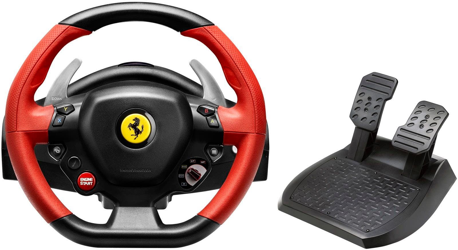 Alt View 13. Thrustmaster - Ferrari 458 Spider Racing Wheel for Xbox One - Black/Red/Yellow.