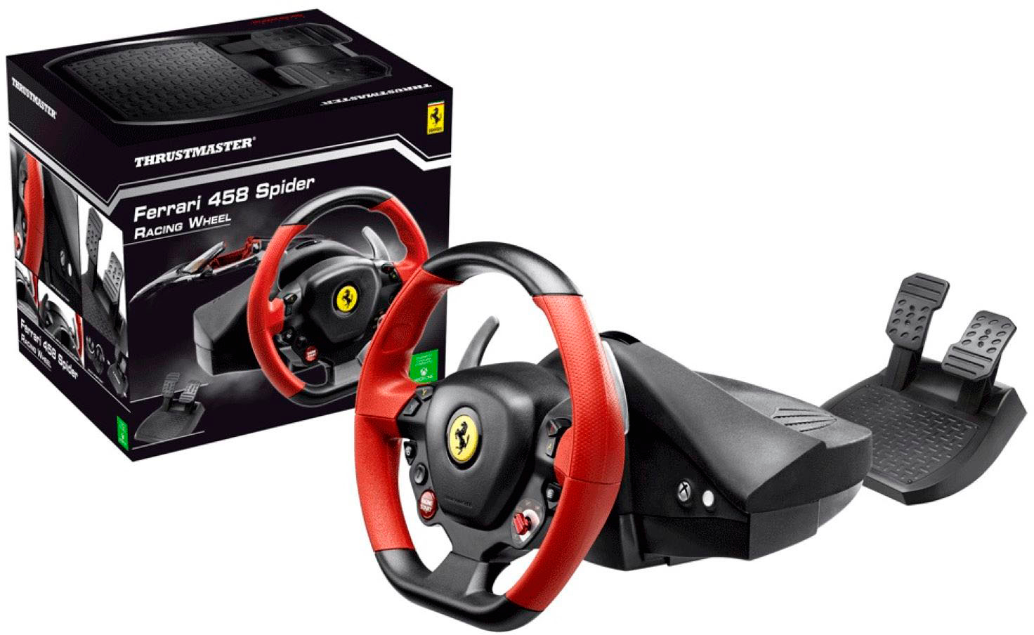 Thrustmaster Ferrari 458 Spider Racing Wheel for Xbox One Black/Red/Yellow  4460105 - Best Buy