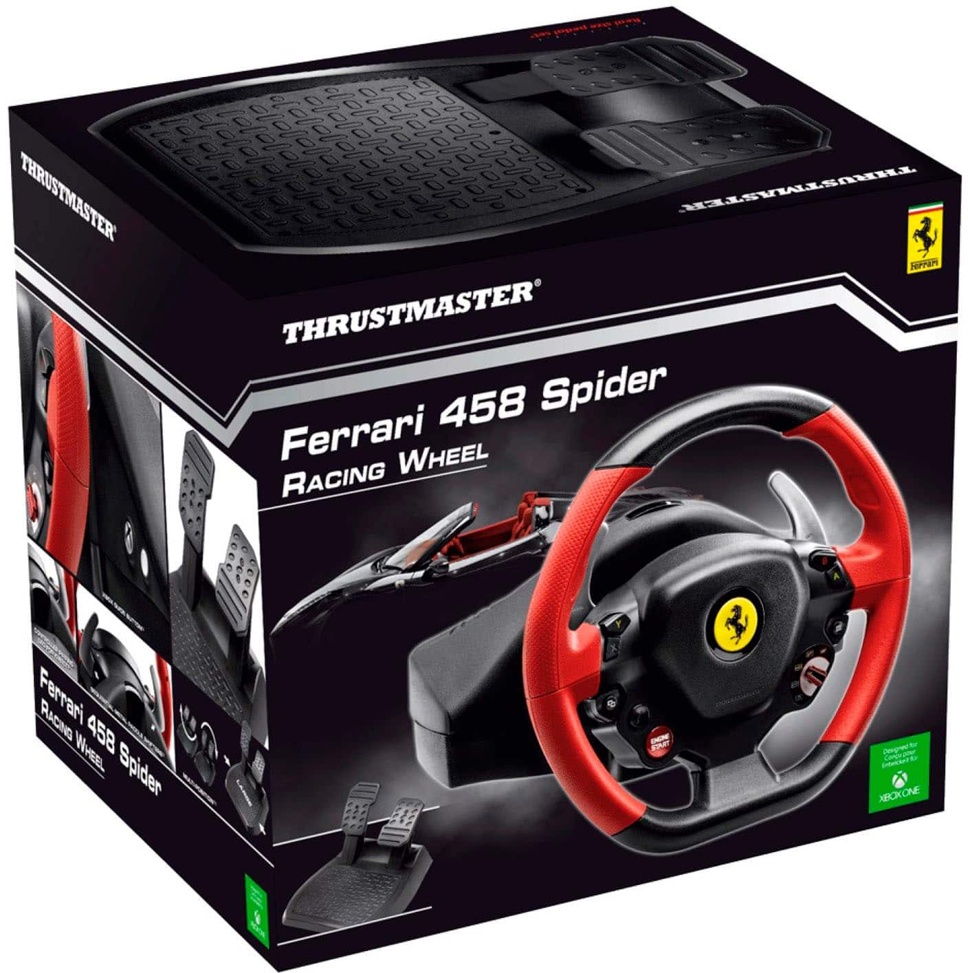 Alt View 15. Thrustmaster - Ferrari 458 Spider Racing Wheel for Xbox One - Black/Red/Yellow.