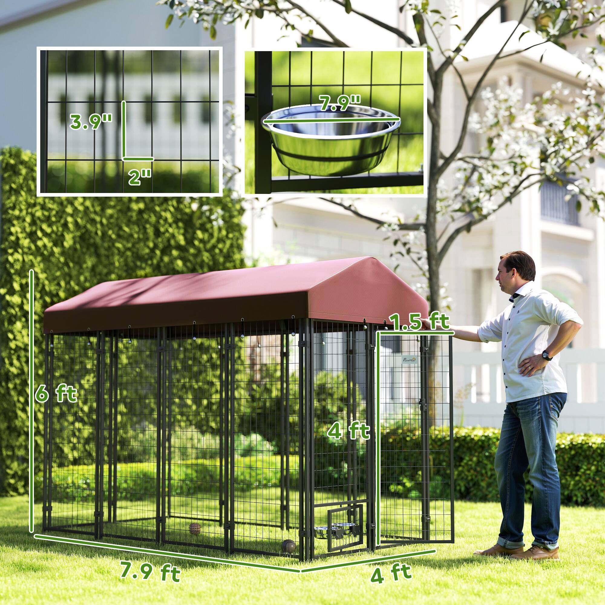 3.9"  
2"  
7.9"  
1.5 ft  
6 ft  
4 ft  
7.9 ft  
4 ft