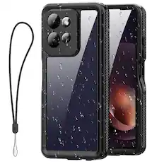 Front. Dteck - Waterproof Case for Motorola Moto G Power (2026),IP68 Underwater Built-in Screen Protector Full-Body Shockproof Cover - Black.