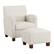 Angle. OSP Home Furnishings - Aiden Chair & Ottoman - Quartz.