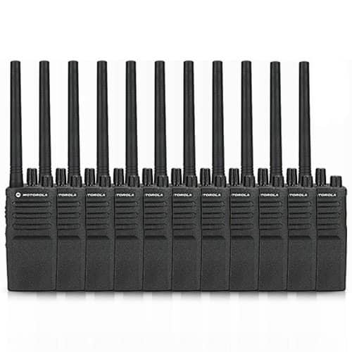 10 Pack of Motorola RMV2080 Two way Radio Walkie Talkies - Black
