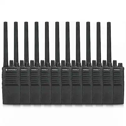 Front. Motorola - 10 Pack of Motorola RMV2080 Two way Radio Walkie Talkies - Black.
