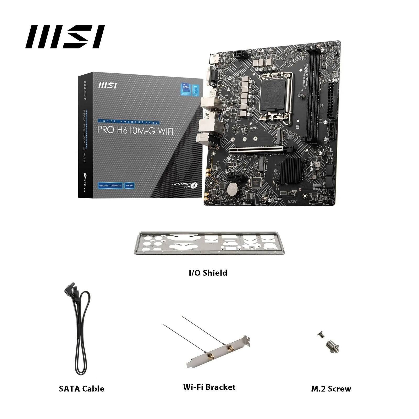 MSI PRO H610M G WIFI Gaming Desktop Motherboard - Best Buy