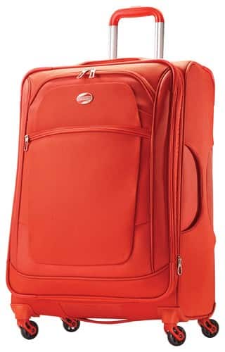 Front. American Tourister - iLite XTREME 25" Expandable Spinner Suitcase - Orange.