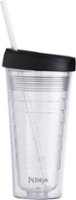 Ninja - Hot & Cold 18-Oz. Tumbler - Clear/Black/Stainless Steel - Angle_Zoom