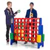 Front. Costway - Costway 4-to-Score Giant Game Set 4-in-a-Row Connect Game W/Net Storage for Kids & Adult - Red,Blue.