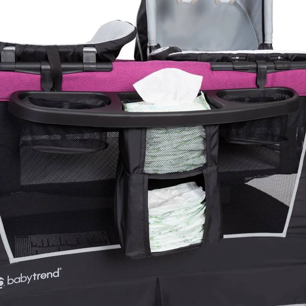 Alt View 2. Baby Trend - Baby Trend Retreat Portable Nursery Center w/ Bassinet & Changing Table, Purple - Purple.