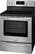 Left. Frigidaire - Gallery 5.7 Cu. Ft. Self-Cleaning Freestanding Electric Convection Range - Stainless steel.
