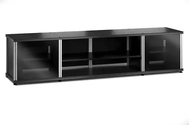 Front. Salamander Designs - Synergy TV/Media Cabinet Single Box Model 248 - Black Oak.
