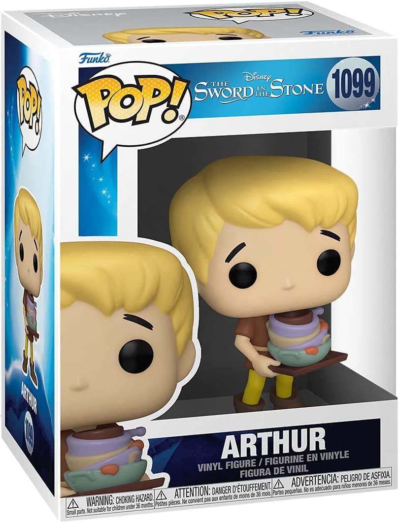 Disney The Sword in the Stone  
Funko POP! 1099  
Arthur  

Vinyl Figure / Figurine en Vinyle / Figura de Vinil  

Warning: Choking Hazard. Small parts. Not suitable for children under 36 months.  
Attention: Danger d'étouffement. Ne convient pas aux enfants de moins de 36 mois.  
Advertencia: Peligro de asfixia. No es adecuado para niños menores de 36 meses.