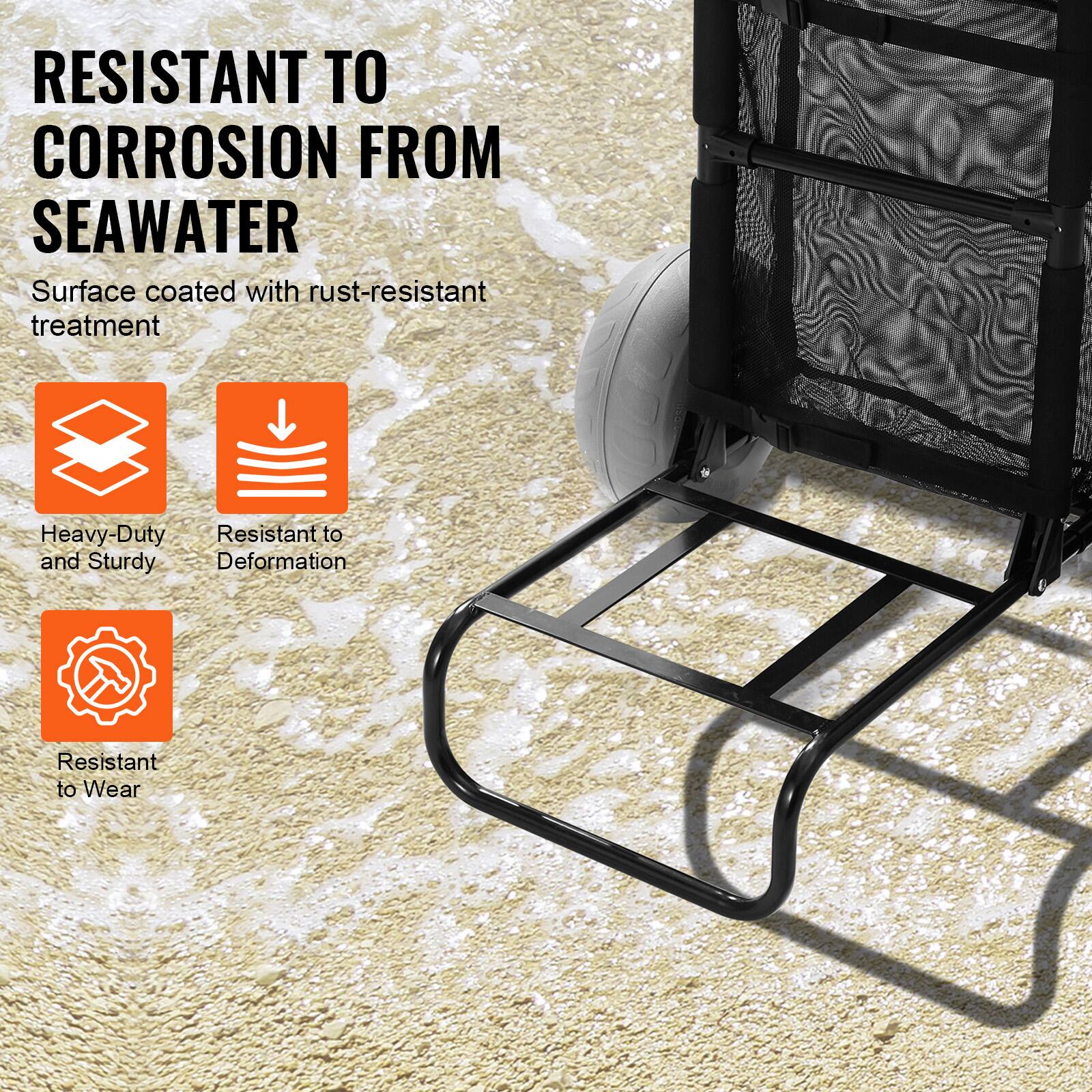 RESISTANT TO CORROSION FROM SEAWATER
Surface coated with rust-resistant treatment
Heavy-Duty and Sturdy
Resistant to Deformation
Resistant to Wear