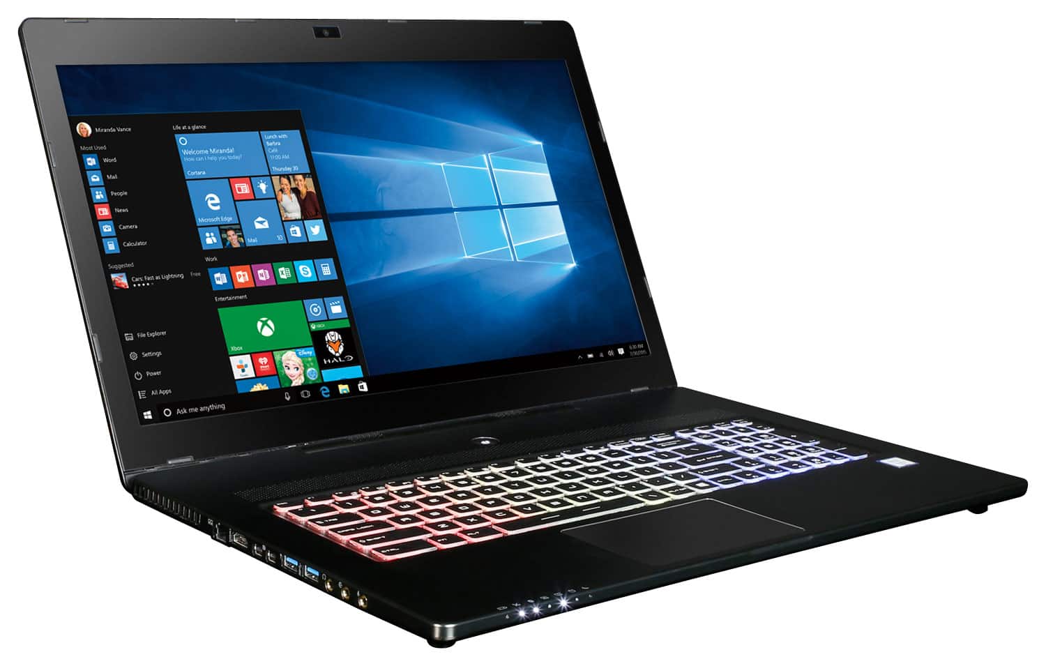 CybertronPC - Vapor 17 SK-X1 17.3" Laptop - Intel Core i7 - 16GB Memory - 1TB Hard Drive + 128GB Solid State Drive - Black - Larger Front