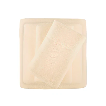 Front. Gracie Mills - Gracie Mills Lenora Microfleece Cozy Sheet Set - Ivory.