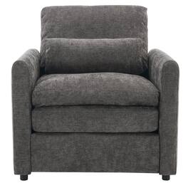 Boyel Living - 31.9 inch Ergonomic Support Double Cushion Comfort Sofa Luxury Cloud Armchair for Living Room in Gray - Gray