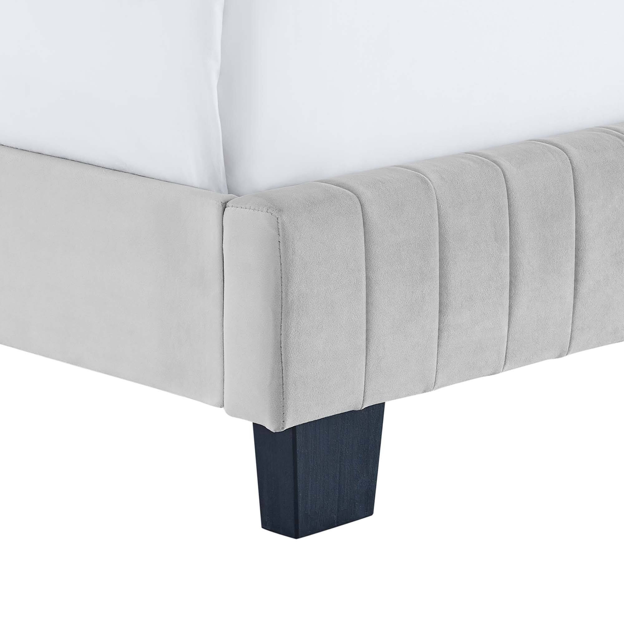 Back. Modway - Celine Channel Tufted Performance Velvet Full Platform Bed - White.
