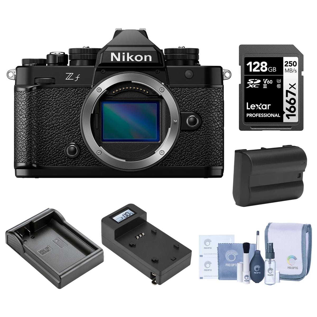 Bundle - Nikon - Z f Mirrorless Camera, with Memory Card, EN-EL15c Lithium-Ion Battery and Smart Charger