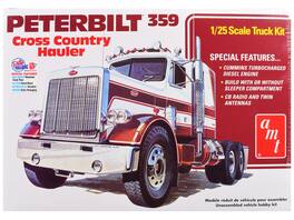 Skill 3 Model Kit Peterbilt 359 "Cross Country Hauler" 1/25 Scale Model by AMT - Multicolor