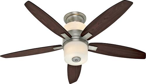 Hunter - Domino 52" Ceiling Fan - Antique Pewter - Larger Front