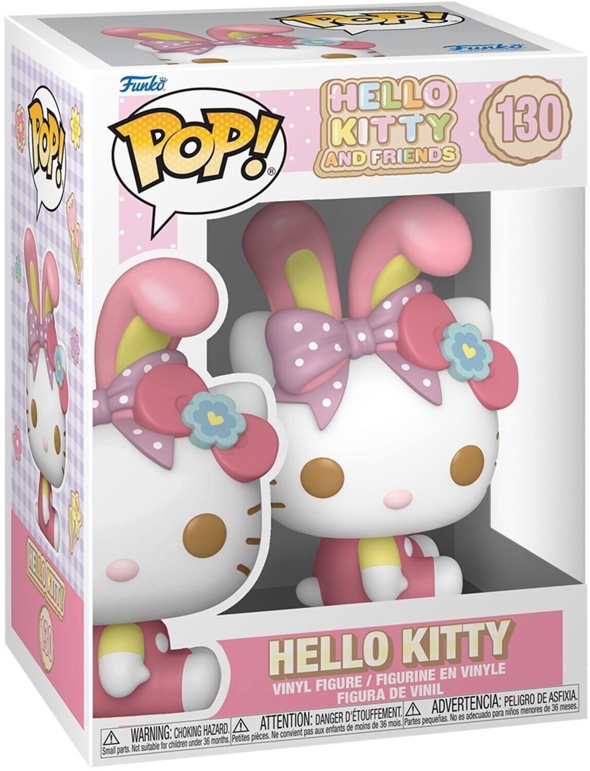 Funko POP! HELLO KITTY 130 AND FRIENDS  
HELLO KITTY FIGURINE EN VINYLE / VINYL FIGURE / FIGURA DE VINIL  

ADVERTENCIA: PELIGRO DE ASFIXIA. NO ES ADECUADO PARA NIÑOS MENORES DE 36 MESES.  
DANGER: CHOKING HAZARD. NOT SUITABLE FOR CHILDREN UNDER 36 MONTHS.  
ATTENTION: PELIGRO DE ASFIXIA. NE CONVIENT PAS AUX ENFANTS DE MOINS DE 36 MOIS.