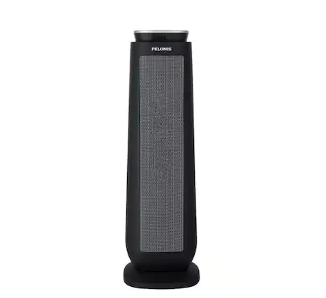 Front. Pelonis - 1500-Watt 23 in. Digital Tower Indoor Ceramic Heater PHT23D7ABB - Black.