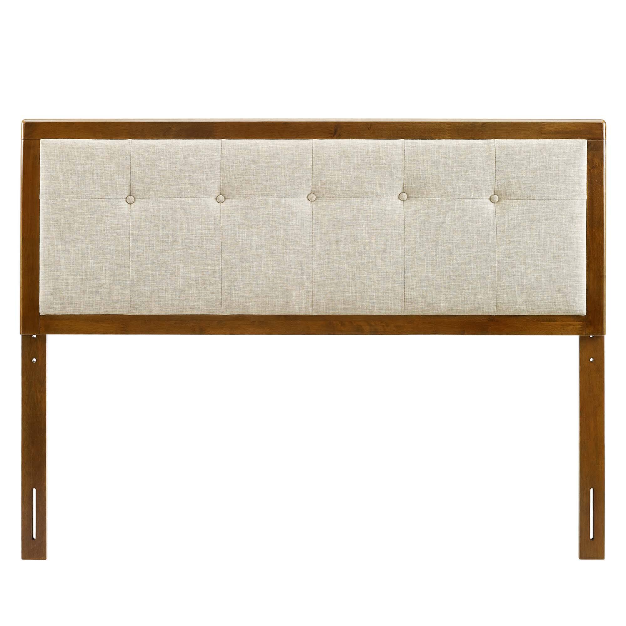 Back. Modway - Draper Tufted Fabric and Wood Full Headboard by Modway - Brown.