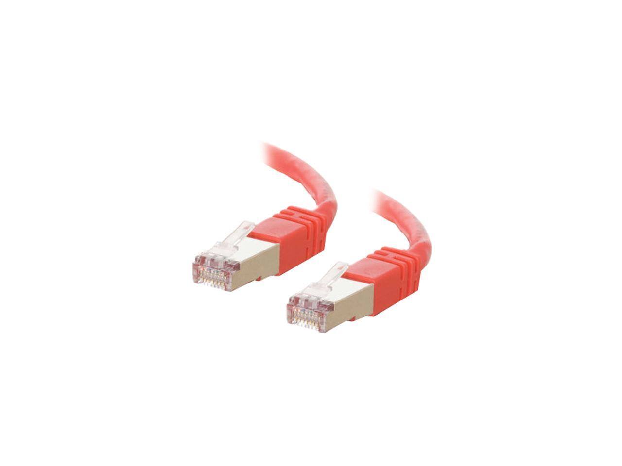 Front. Cables to Go - C2G 27252 Cat5e Cable - Snagless Shielded Ethernet Network Patch Cable, Red (7 Feet, 2.13 Meters).