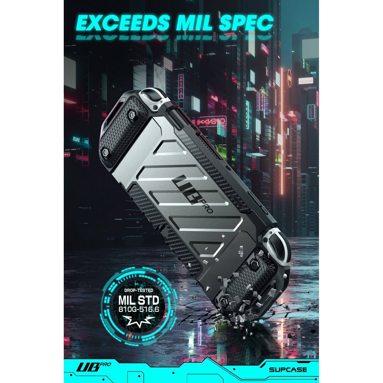 EXCEEDS MIL SPEC  
DROP-TESTED MIL STD 810G-516.6  
SUPCASE