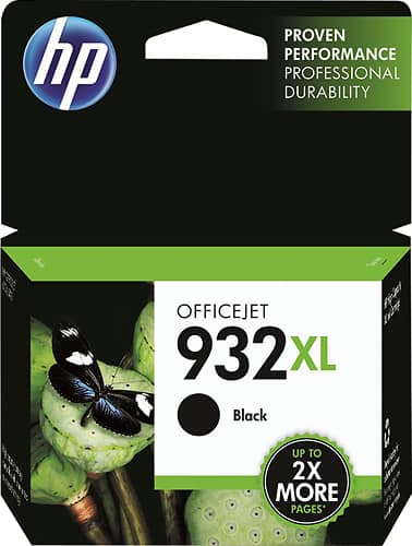 HP - 932XL High-Yield Ink Cartridge - Black - Larger Front