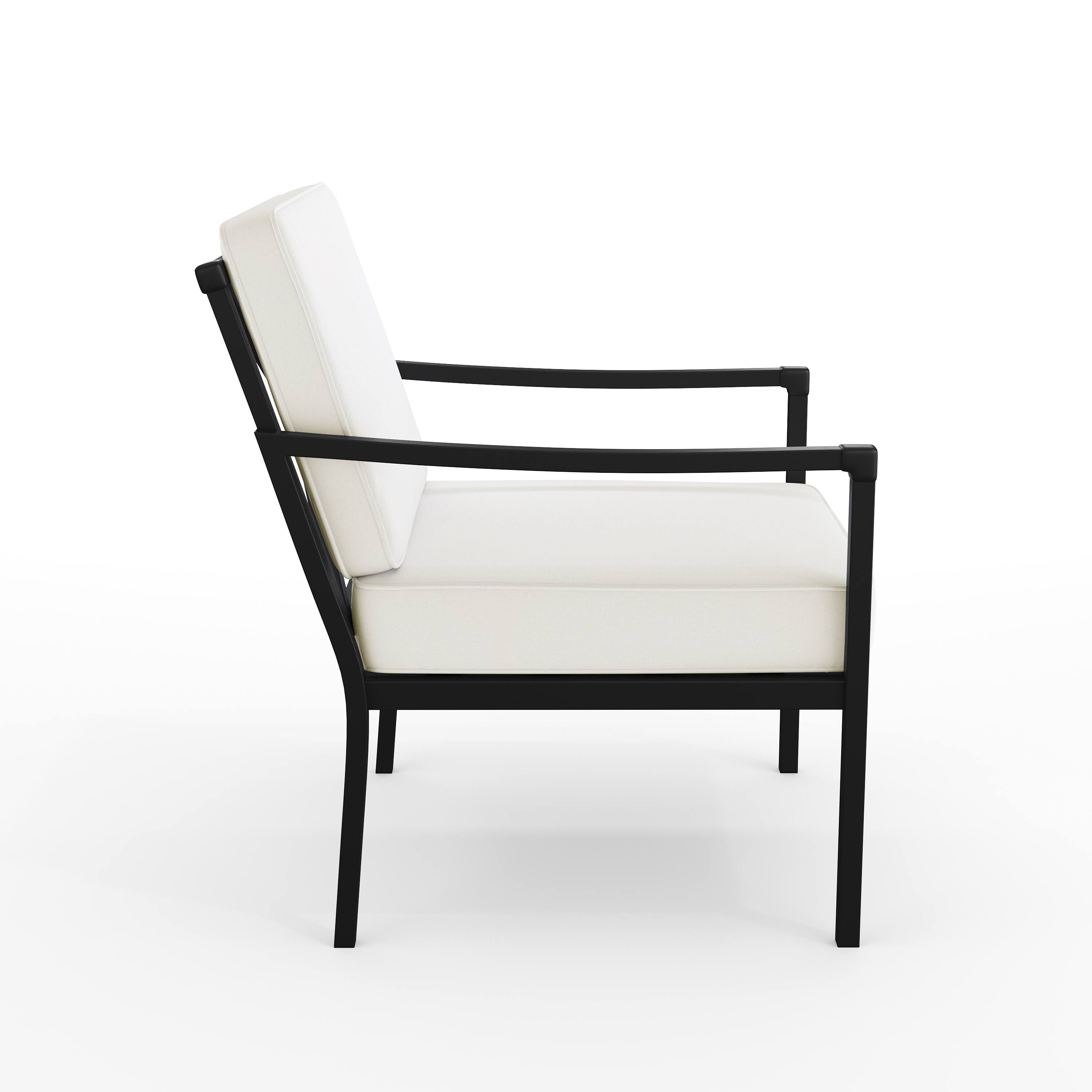 Alt View 9. Martha Stewart - Lily Pond All-Weather Steel Frame Patio Chairs with Cushions - Set of 2 - Cream Cushions/Black Frame.