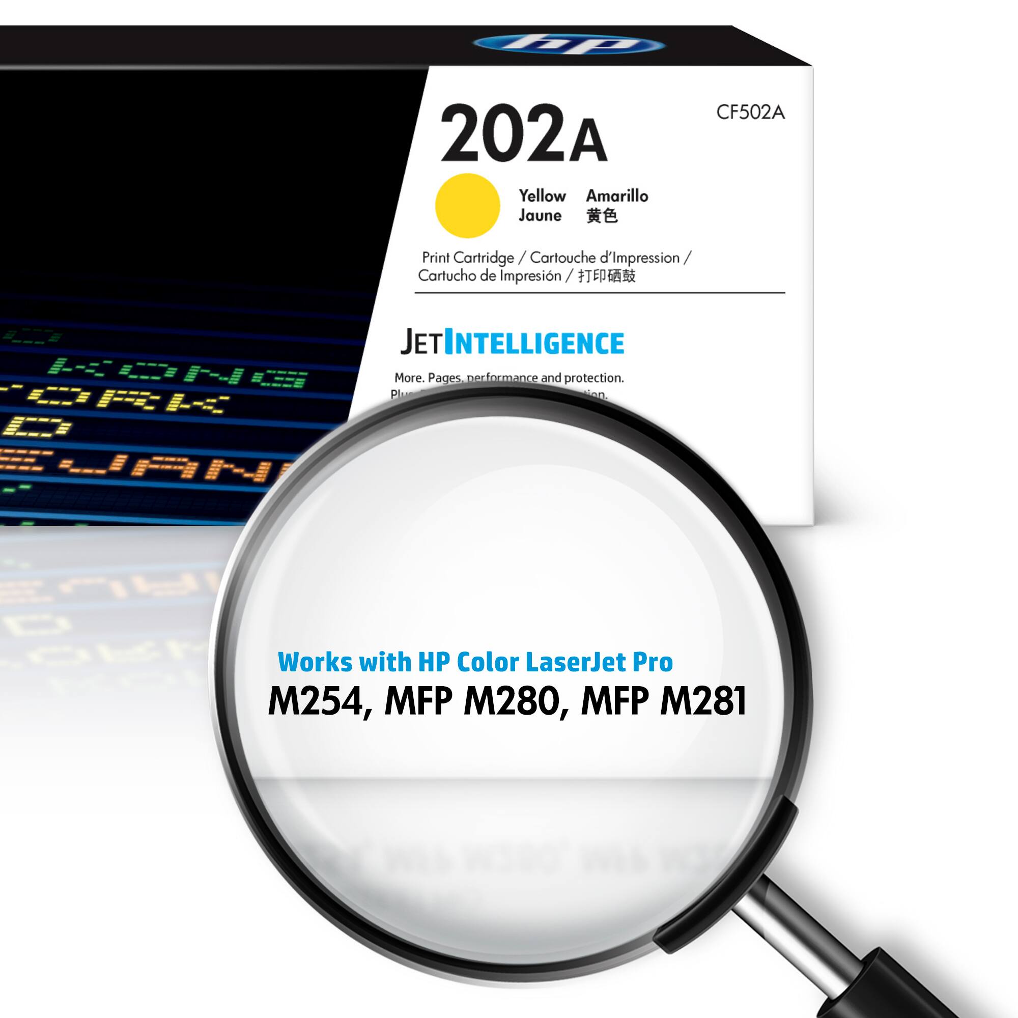 Alt View 1. HP - 202A Standard Capacity Toner Cartridge - Yellow.