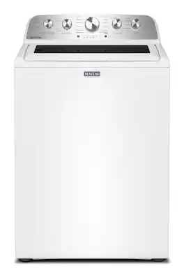 Maytag - 4.8 Cu. Ft. Top Load Impeller Washer with Quick Wash Cycle and Soft Close Glass Lid - White