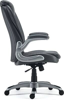 Alt View 2. Staples - Staples Sorina Ergonomic Bonded Leather Swivel Executive Chair, Grey (53253) - Grey.