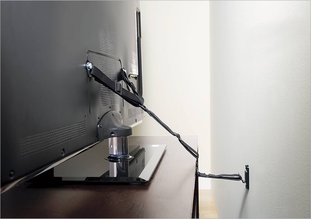 Alt View 14. Sanus - Antitip Strap for Most Flat-Panel TVs Up to 70" - Black.