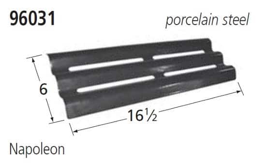 Music City Metals - MCM939603116 HEAT PLATE, PORC STL, 16.5 X 6