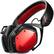 Left. V-MODA - Crossfade Wireless Over-the-Ear Headphones - Rouge.