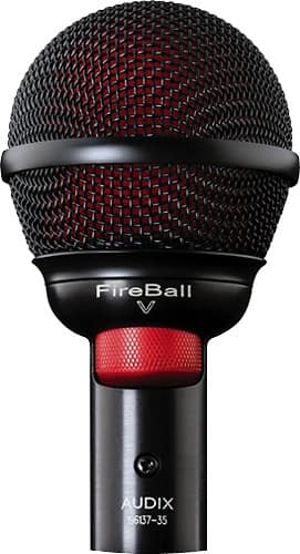 Front Standard. Audix - Vocal Microphone - Red.