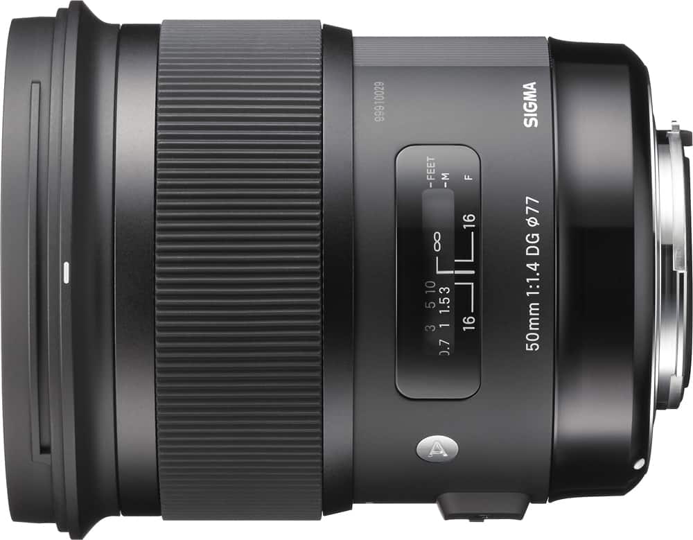 Sigma - 50mm f/1.4 Art DG HSM Lens for Canon SLR Cameras - Black - Front_Zoom
