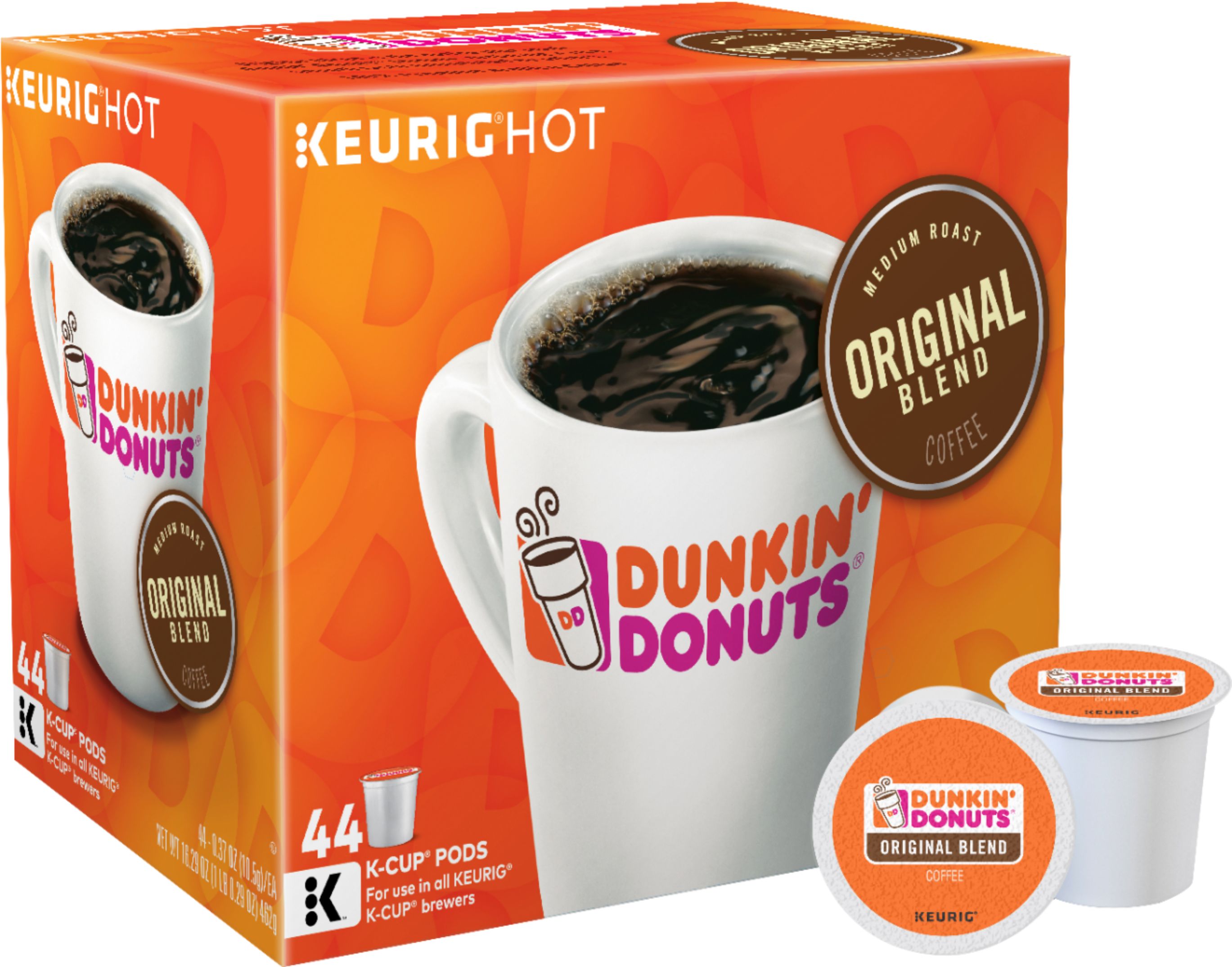 Angle View: Dunkin' Donuts - Original Blend K-Cup Pods (44-Pack)