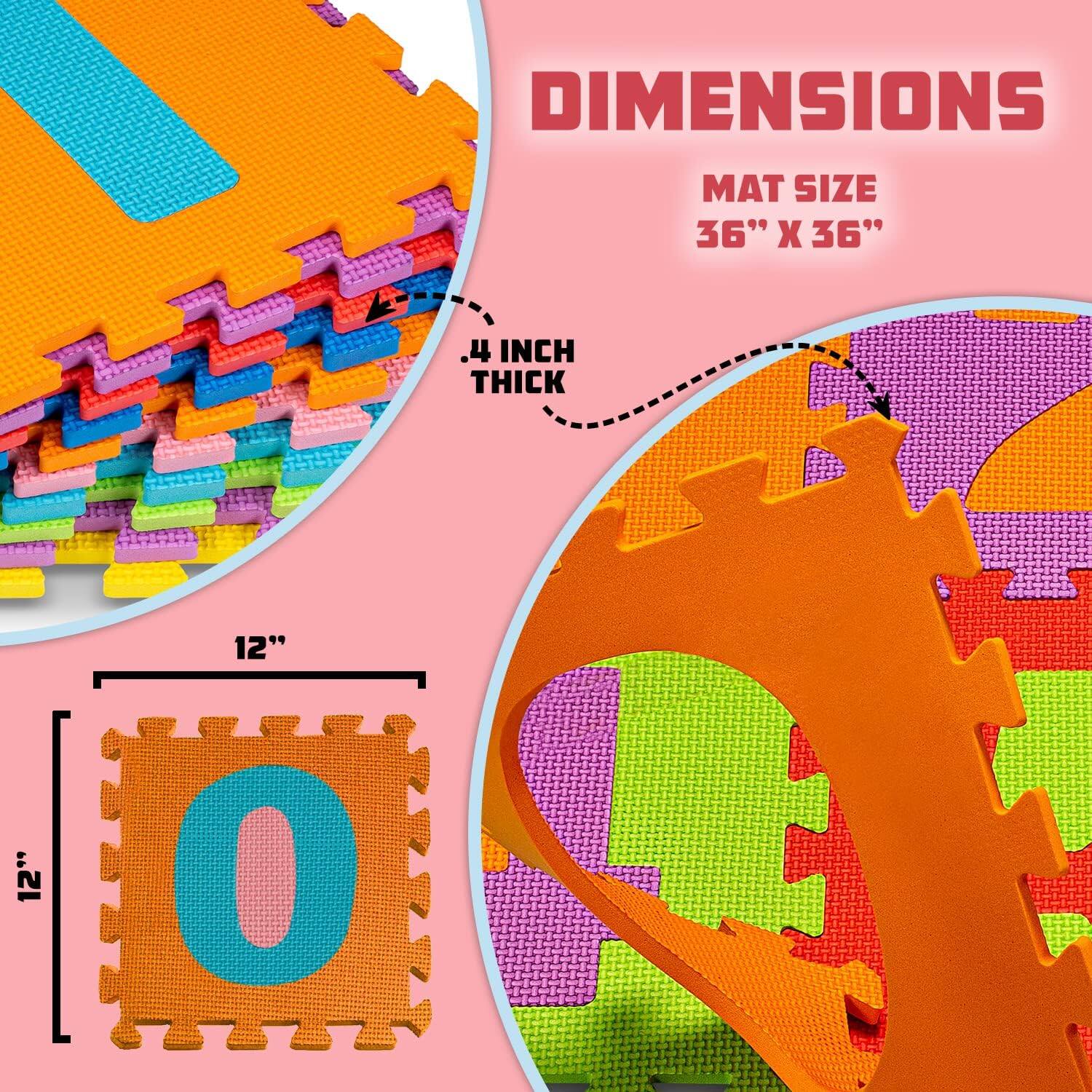 DIMENSIONS
MAT SIZE 36" X 36"
.4 INCH THICK
12" 12" 0