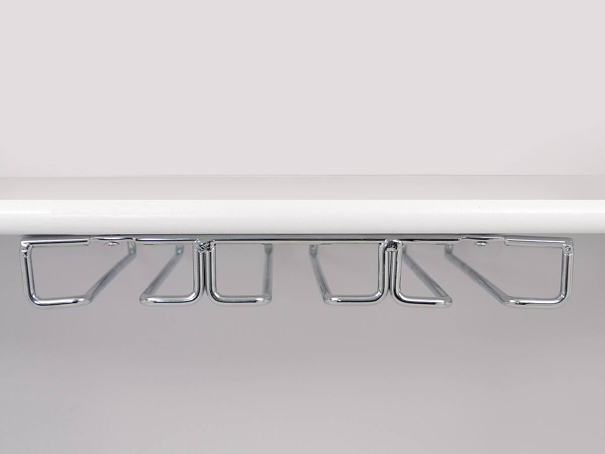 Angle. Sorbus - Sorbus Under Cabinet Wine Glass Rack and Stemware Holder - 3 Rows Holds up to 9 of Your Most Delicate Glassware - Silver.