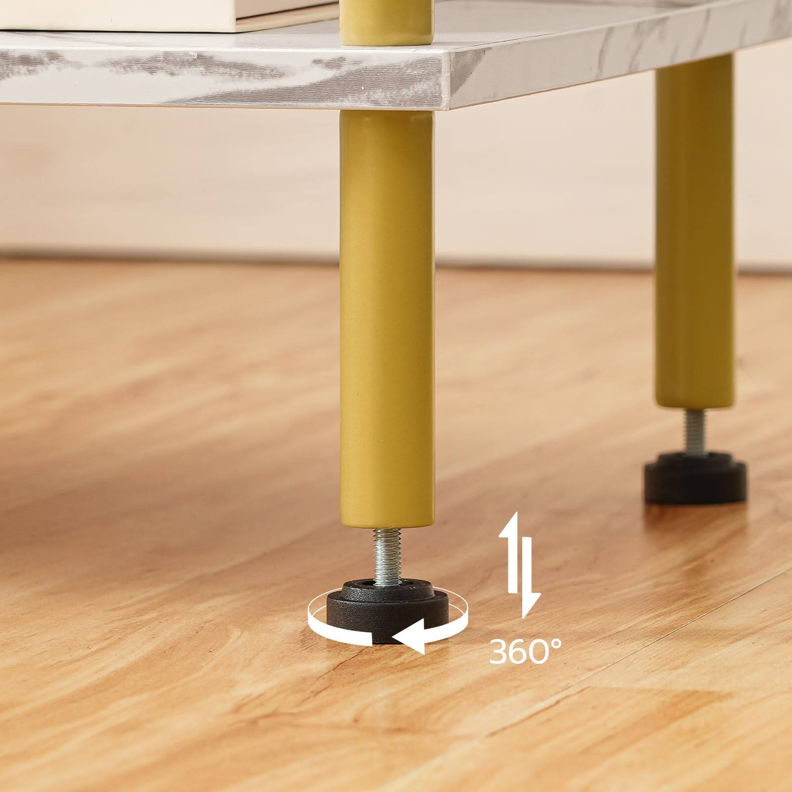 Alt View 7. Alchemy Casas - Side Table With Charging Station End Tables Usb Port And Outlet Nightstand 2 layer Storage Shelves For Small - White 1.